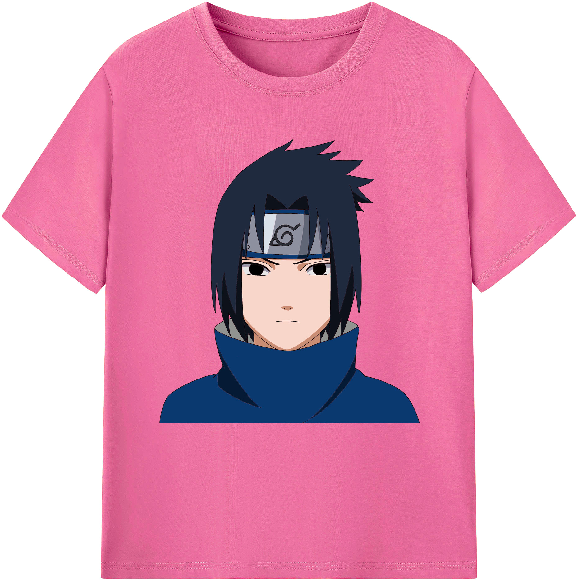 （画像用） NARUTO -ナルト- うちは サスケ Uchiha Sasuke レディースカジュアルプリントTシャツ（綿100％）